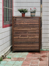 Burlap мешок 室外阳台置物架空调外机保护罩百叶格栅防腐木遮挡装饰美化挡风板