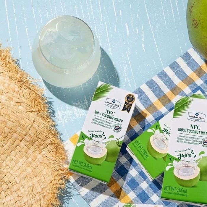 山姆代购会员超市泰国100%椰子水200ml*24 NFC非浓缩营养椰汁果汁 - 图2