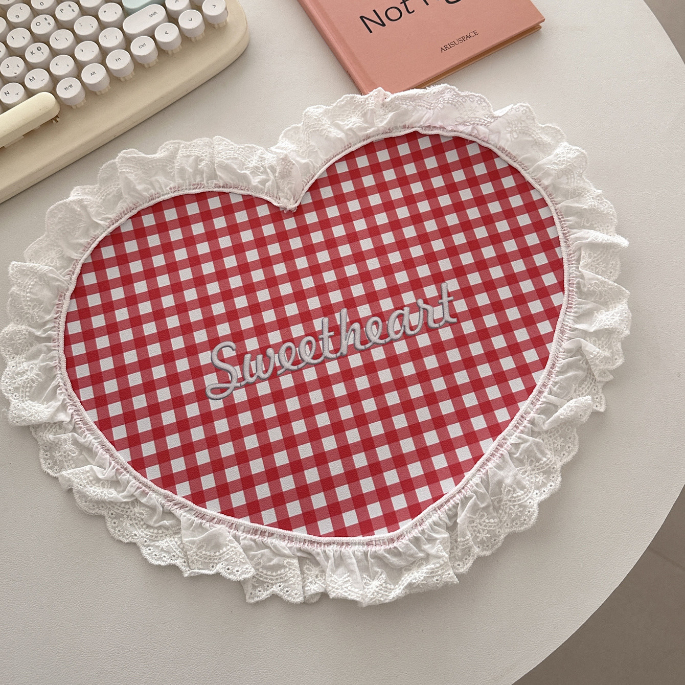 ins少女心花边爱心餐垫隔热垫可爱粉色公主甜美西餐厅桌垫小清新,淘宝优惠券,粉丝福利购,淘宝优惠卷