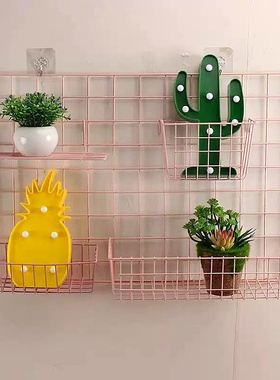 背景墙百搭网片收纳衣帽间网格铁网格照片墙架宿舍装饰墙面收纳