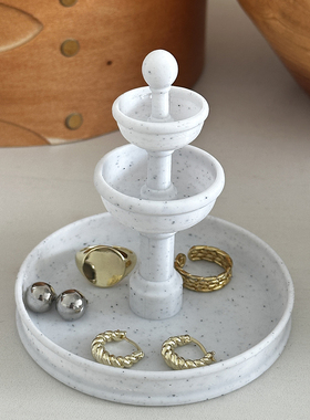 ins风法式许愿喷泉杂物架珠宝首饰收纳架许愿池复古玄关摆件装饰