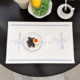 Ins small fresh bow dessert shop milk tea shop placemat waterproof oil-proof heat insulation pad leather tableware pad
