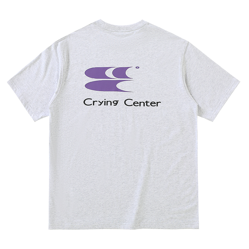 CryingCenter标准logo多色T恤圆领宽松套头情侣短袖上衣哭喊中心 - 图3