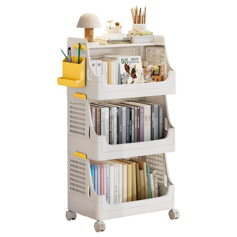 零食置物架落地小推车多层可折叠书架家用厨房客厅卧室整理收纳柜,淘宝优惠券,粉丝福利购,淘宝优惠卷
