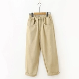 Брендовые джинсовые свежие весенние штаны для школьников, свободный прямой крой, коллекция 2021, тренд сезона