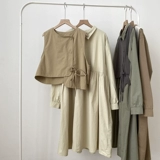 Японский жилет, платье, весенний комплект, небольшая дизайнерская длинная юбка, свободный крой, тренд сезона