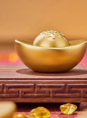 朱炳仁铜招财进宝元宝摆件金元宝铜桌面乔迁礼品礼物聚宝盆装饰品