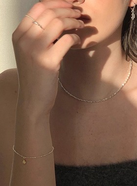 LLab通体s925小星星细手链