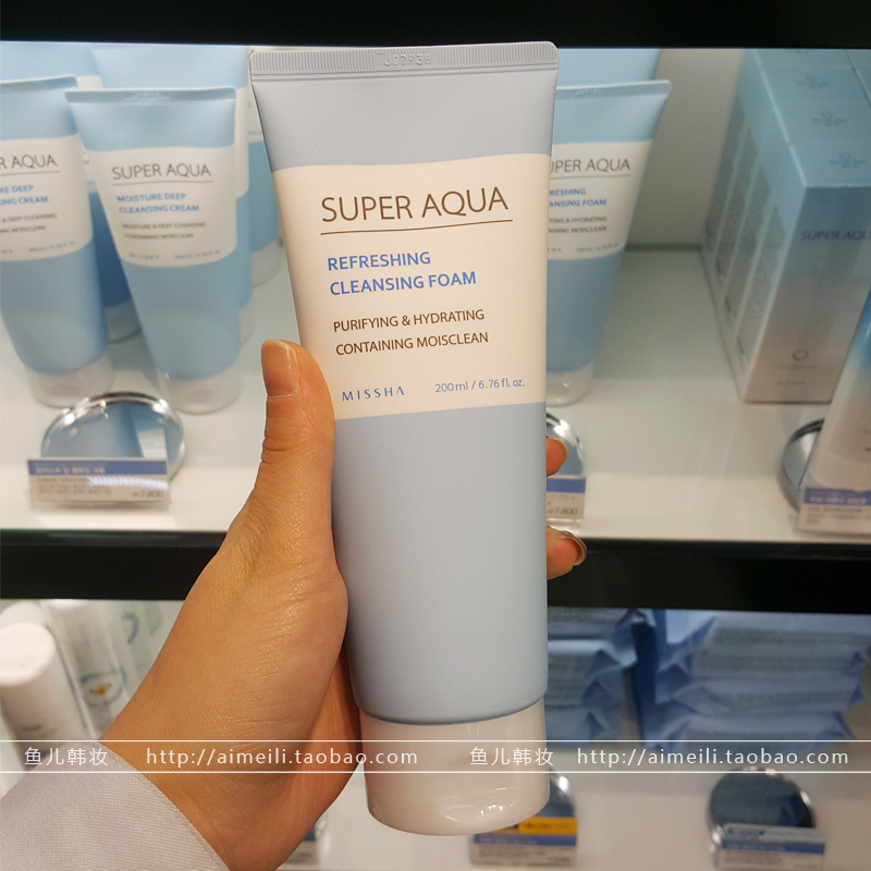 Missha謎尚 水清顏舒爽潔面泡沫洗面奶深層清潔韓國專櫃正品200ml