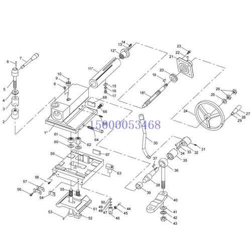 宝鸡云南车床6140 6150尾架配件尾座丝杆螺母压板偏心轴手轮轴承 - 图0