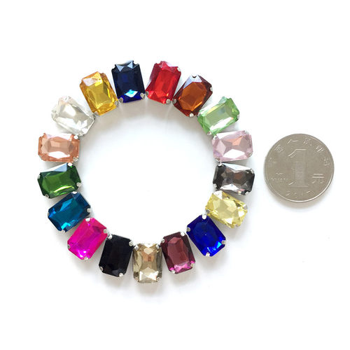 10*14mm长方手缝爪钻水钻补钻婚纱礼服DIY发夹装饰配件服装辅料 - 图1