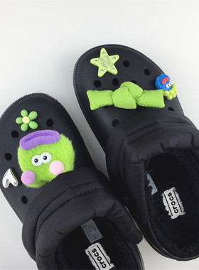 充棉扭扭结鞋扣适配crocs洞洞鞋diy可爱百搭鞋扣鞋面配饰时尚鞋花