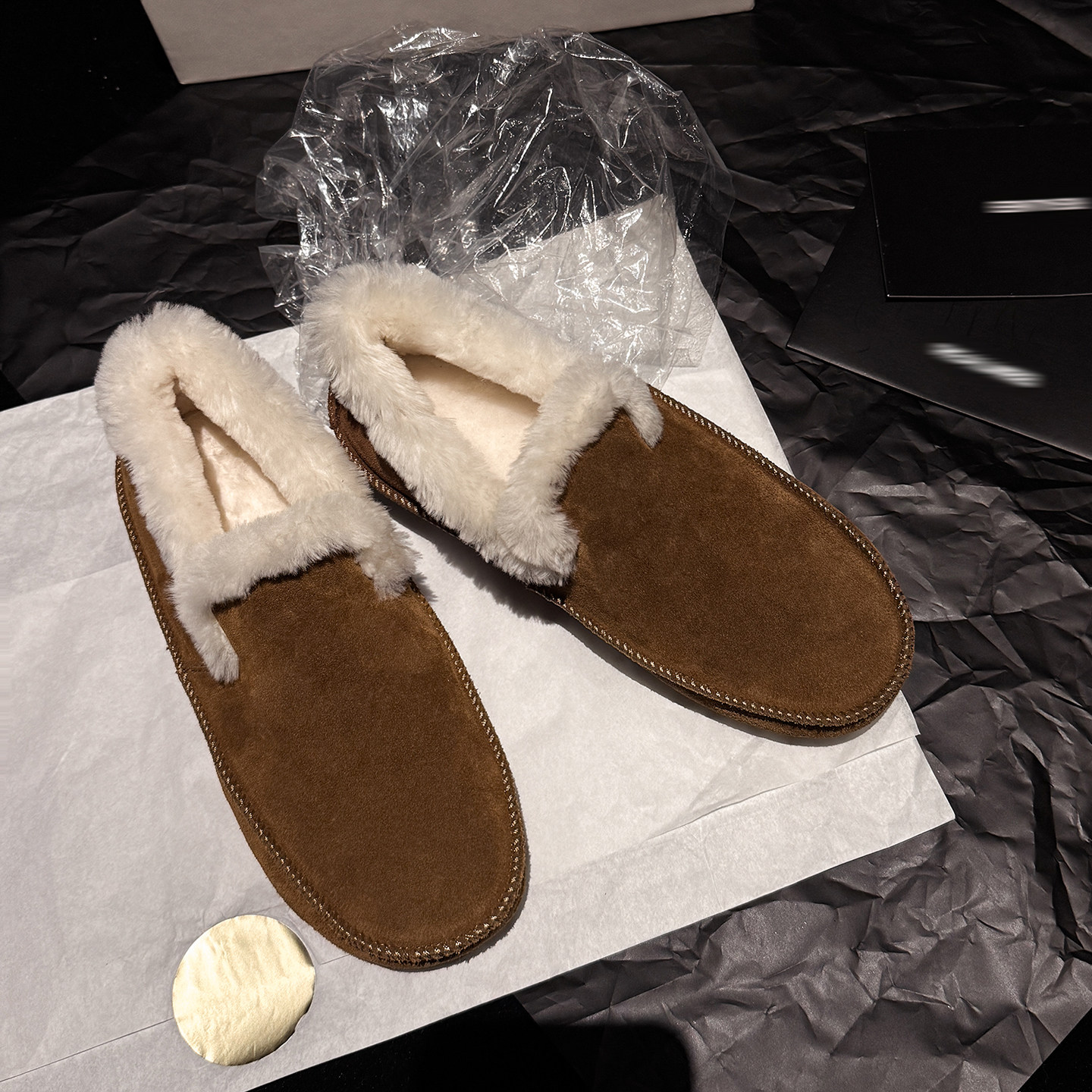 豆豆鞋女2025新款老钱风真皮复古羊羔毛平底百搭加绒保暖毛毛鞋女,淘宝优惠券,粉丝福利购,淘宝优惠卷