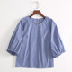 Women's Anti-Zou Easy-Dry Plain Round Neck Half-Sleeve Blouse