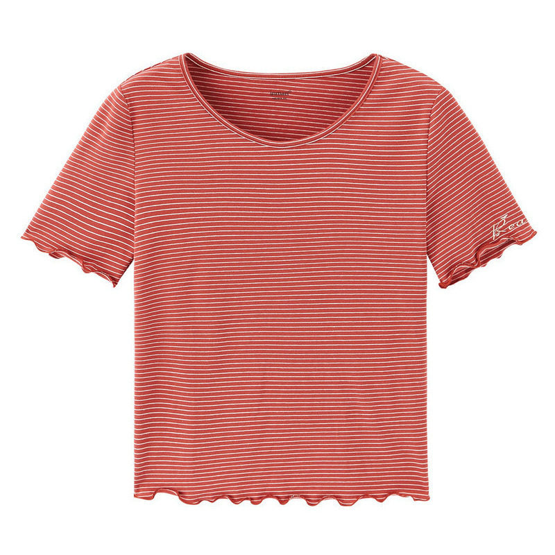 茵曼旗舰店休闲大u领口t桖t恤 茵曼翰飞T恤