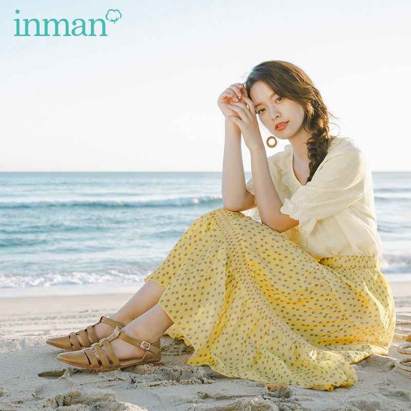 茵曼2020旗舰店碎花半身裙 茵曼筱茵半身裙