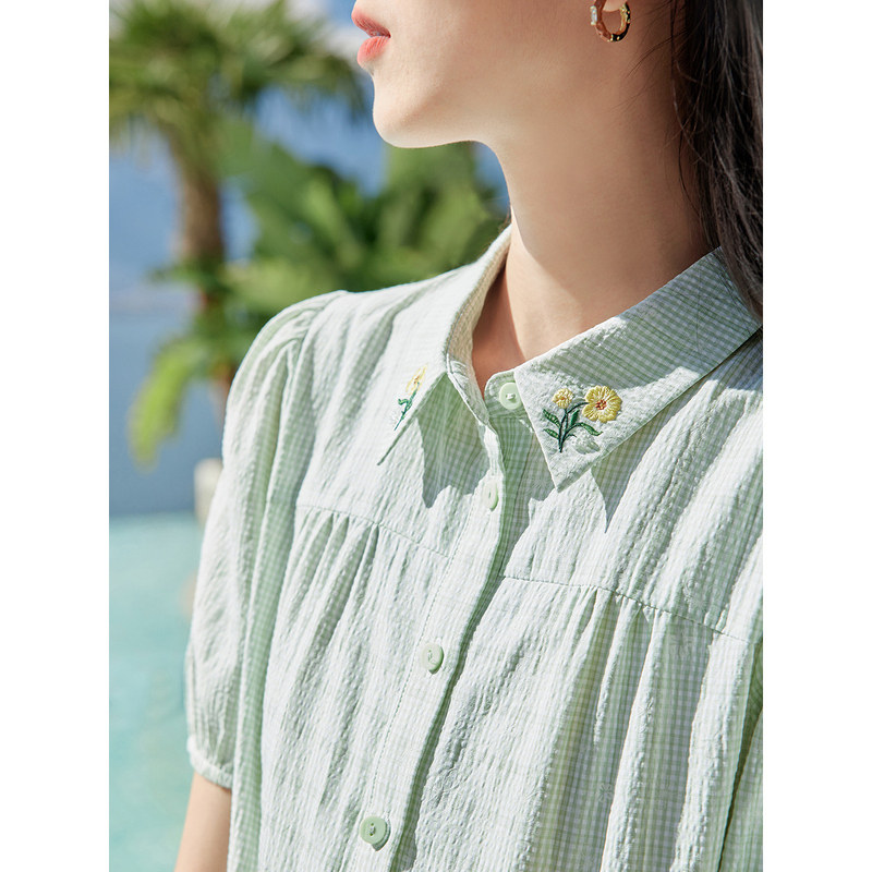 茵曼旗舰店法式小清新减龄女连衣裙 茵曼筱茵连衣裙