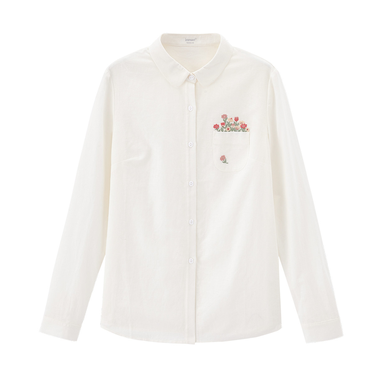 茵曼亚麻2020秋装新款设计感衬衫 茵曼筱茵衬衫