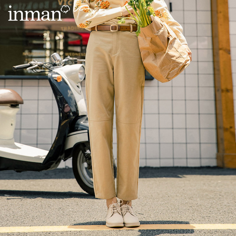 茵曼旗舰店2020新款秋装茵蔓哈伦裤 茵曼翰飞休闲裤