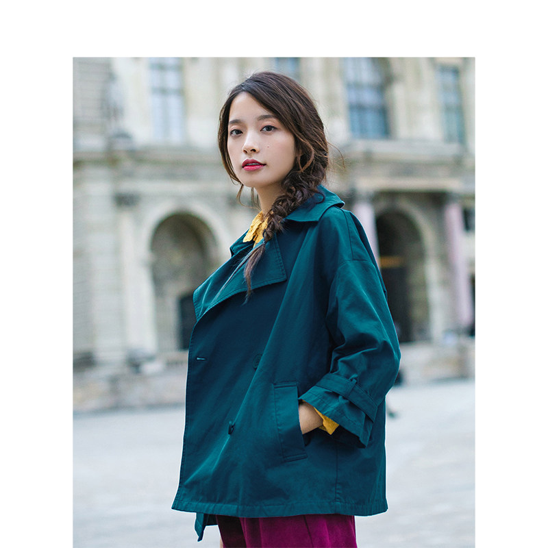 茵曼旗舰店特价清仓2020年秋装新款 茵曼翰飞短外套