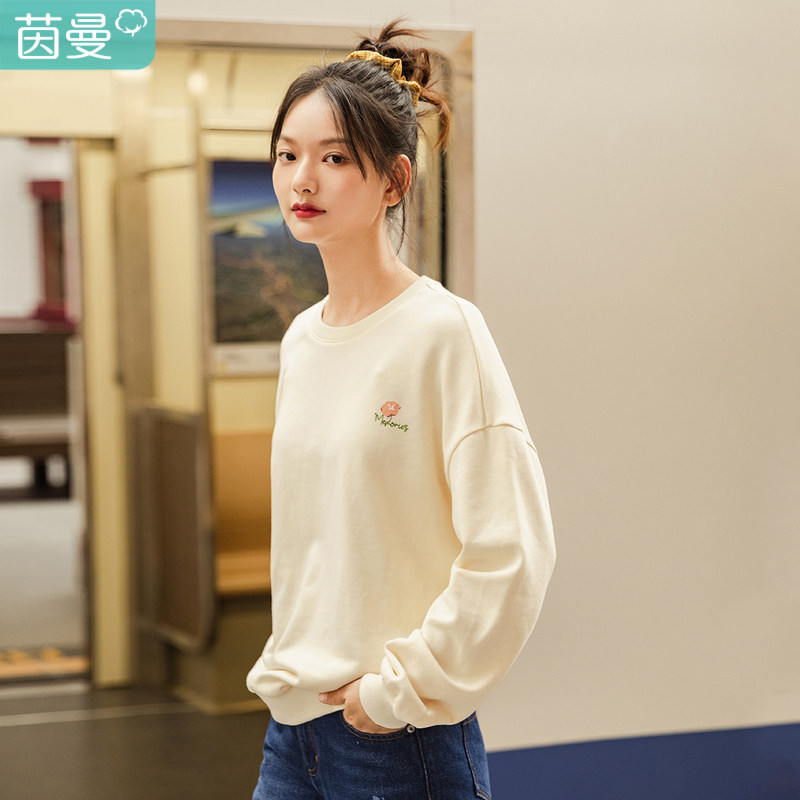 茵曼套头2020秋冬新款ins学生卫衣 茵曼筱茵卫衣/绒衫