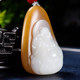 Hotan Jade Sugar Suet White Jade Laughing Buddha Pendant Pendant 26g