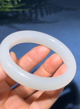 【和美圆润】和田玉 白玉 玉镯子 手镯 内径56.8mm 56克