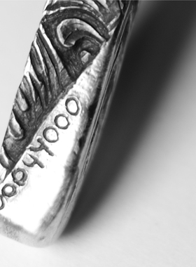 ooohhooo手作银饰十字架吊坠手工雕刻雕金饰品925银孤品首饰配饰