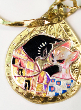 ooohhooo克里姆特吻吊坠