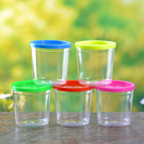 迷你加厚斗鱼杯水母杯 封闭式小型儿童玩具塑料昆虫透明水母鱼缸 - 图0