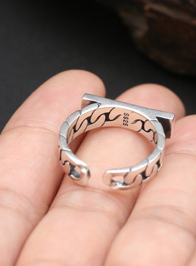 欧美骷髅开口可调节朋克风戒指