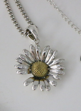 权志龙同款小雏菊吊坠嘻哈风项链