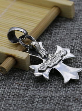 纯银日韩风复古十字架项链吊坠