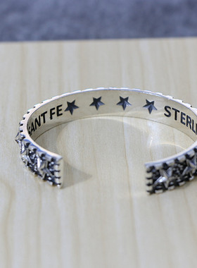 欧美风饰品五角星开口复古手环