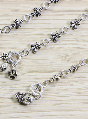 日韩风十字架复古纯银配饰手链