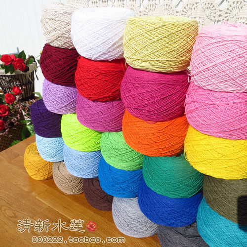 清新水莲 65色手工钩花桌布编织勾包五号蕾丝线1mm彩色250g纯棉线 - 图3