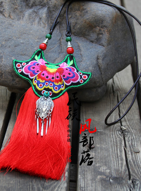 手女民族风绣花项链饰品原创中国