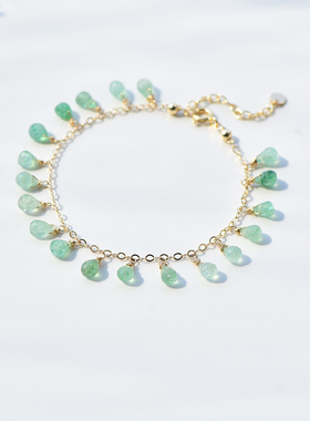 绿精灵三合一草天然绿草莓晶手链