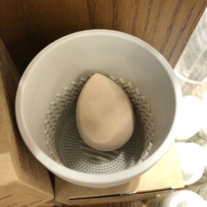 无印良品MUJI水滴斜切美妆粉扑套洗刷筒加美妆蛋粉扑刷子清洁工具