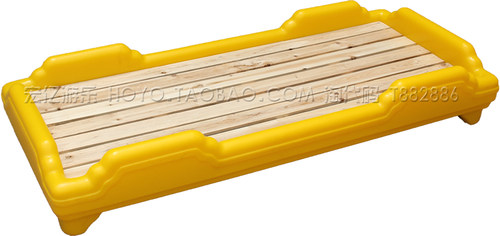 幼儿园专用床 儿童塑料床 婴幼儿木床 实木单人床 折叠床 木板床 - 图0