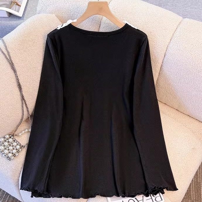 300斤特大码v领长袖t恤打底衫女春秋胖mm加肥200显瘦宽松遮肉上衣,淘宝优惠券,粉丝福利购,淘宝优惠卷