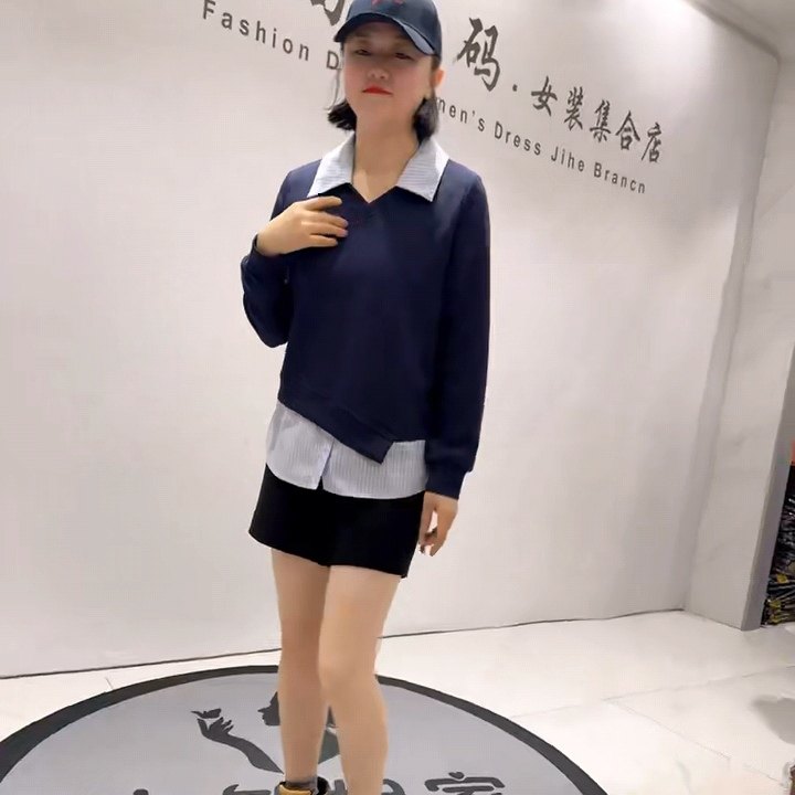 1095女权贵族春款新品设计感假两件衬衫料拼接罗密欧竖条减龄衫,淘宝优惠券,粉丝福利购,淘宝优惠卷