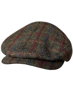 HarrisTweed秋冬鸭舌帽子男士100%纯羊毛经典哈里斯复古前进帽