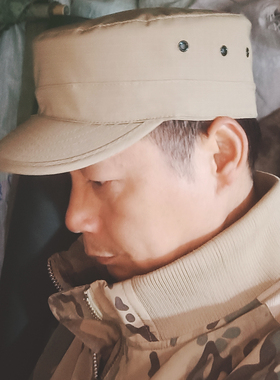 户外军迷卡其色战术小兵帽作训鸭舌帽子男士款高端品牌平顶棒球帽
