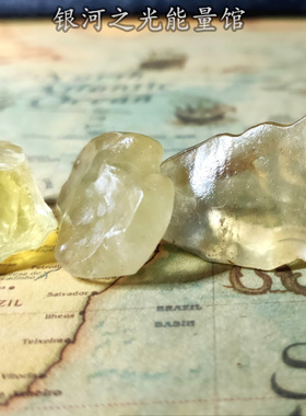 利比亚沙漠玻化陨石原石吊坠项链