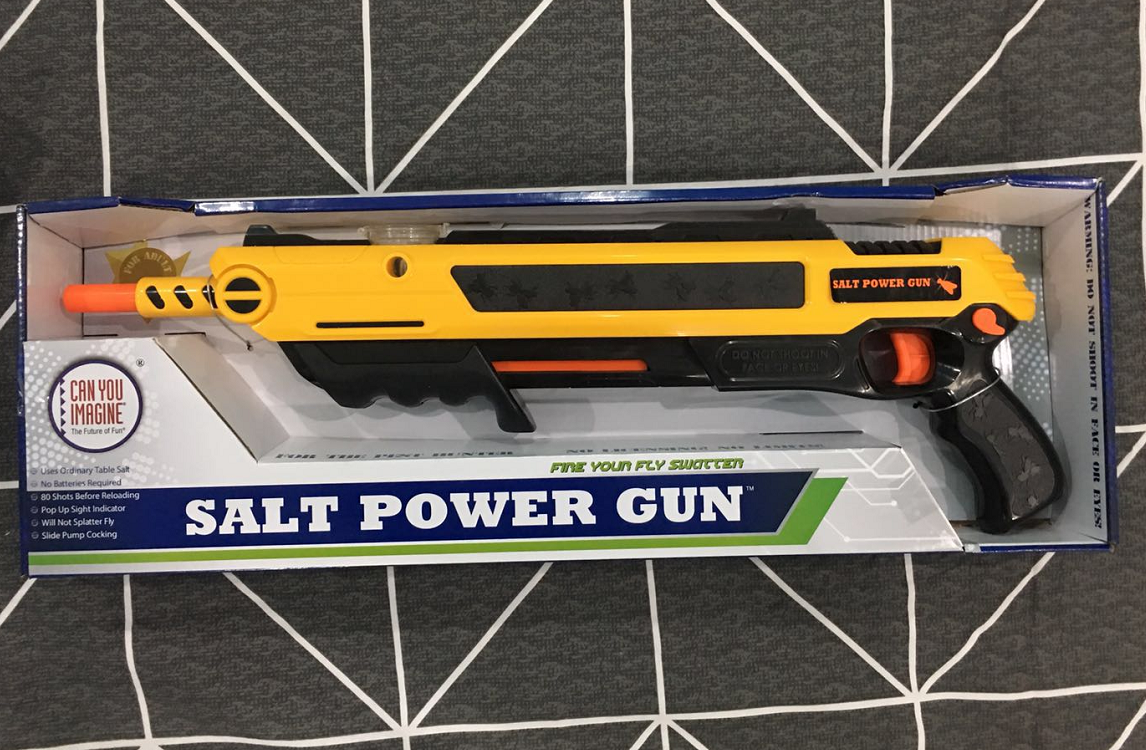 打苍蝇枪捕灭蚊子灭蝇枪盐巴散弹枪儿童创意玩具枪SALT POWER GUN - 图0