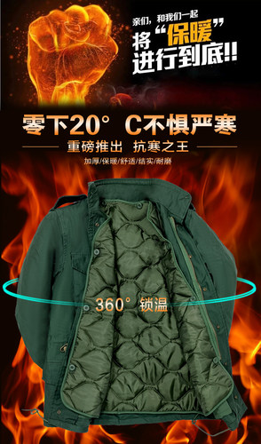 美军户外军绿M65风衣内胆夹克加厚保暖男装军版冬季防风大衣外套 - 图0