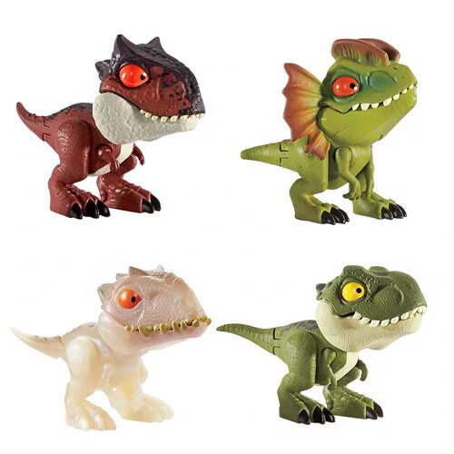 美泰侏罗纪世界小型收藏恐龙 关节可动 沧龙霸王龙双冠龙模型公仔 - 图3