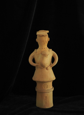 中古陶泥摆件日本陶制人形