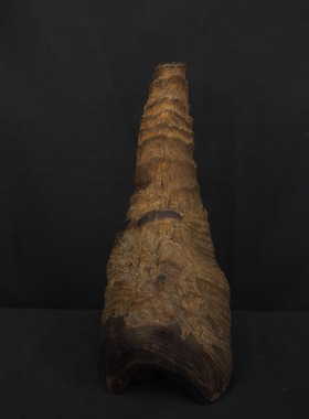 双子商店 孤品中古日本制手工洞雕人物抽象根雕装饰摆件